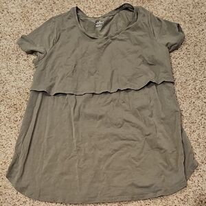 a new day Olive Short Sleeve Layered Top